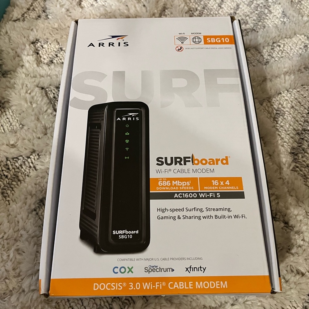 ARRIS Surfboard WiFi Cable Modem, Opened Box